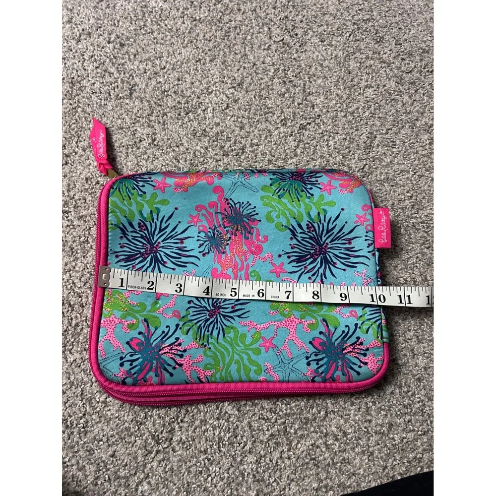 Lilly Pulitzer‎ Neoprene Tablet Sleeve Blue Pink Coral Sea Life Padded Case 10.5
